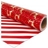 $30 Wrapping Paper Roll - Reversible Design (30'X