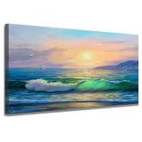 $80 Modern living room wall art Beach wall decorat