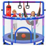 $90 Yohood 55' Trampoline for Kids with Enclosure,