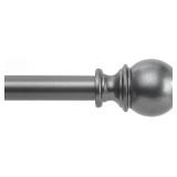 $46 1 Inch Grey Curtain Rods for Windows 144 to 16