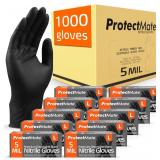 $80 SZ XL-5 Mil Black Nitrile Gloves for Food Prep