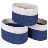 $29 CubesLand Off White/Navy Storage Baskets Bins