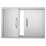 $63 VEVOR BBQ Access Door, 28W x 19H Inch Double O