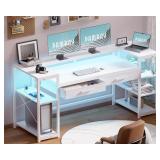 $145 Pamray 58 Inch Gaming Computer Desk with Moni