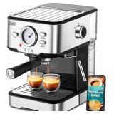$163 Gevi Espresso Machine 15 Bar Pump Pressure, E