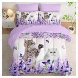 $70 AILONEN Cat Comforter Set Full Size, Kawaii Ki