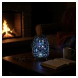 $20 LED Glass Halloween Pumpkin, 10 inch, Light-Up