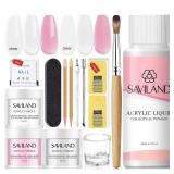 $10 SAVILAND Acrylic Nail Kit for Beginners: White