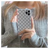 $10 Cold Gray Checkered Print Phone Case Compatibl