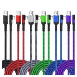 $22 6-Pack 10ft USB C Cable 90 Degree Right Angle