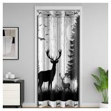 $20 jejeloiu Deer Door Curtain for Doorway Privacy