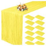 $19 Showgeous 12 Pack Yellow Cheesecloth Table Run