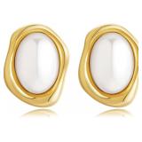 Baroque Pearl Stud Earrings for Women Trendy Chunk