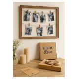 $18 Rustic Wedding Photo Display Kit, 100 Wooden C