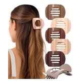 $10 AWAYTR 6Pcs Flat Hair Clips for Women Strong G