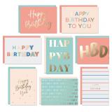 $10 Set of 24 Gold Foil Bulk Birthday Cards Assort