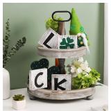$34 St. Patrick's Tiered Tray Decor, 4PCS Luck Woo