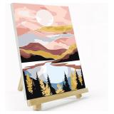 $15 2 pack-JOOZ Mountain Paint by Numbers Kit for