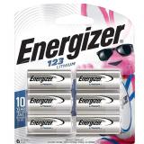 $25 Energizer 123 3V Lithium Batteries 6-Pack