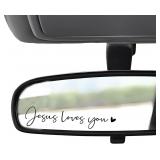 $7 2 x Jesus Love You Rearview Mirror Decal Water
