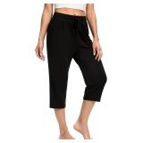 $13 XL-CULAYII Women's Capri Yoga Pants Quick Dry