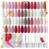$30 SAVILAND Gel Nail Polish Set: 33pcs Red White