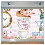 $19 7x5ft Tea Party Backdrop Western Cowgirl Backg