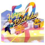 $9 Ribbli 50th Birthday Card, Pop Up 3D Greeting C