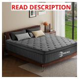 $220 CRYREINA Full Size Mattress 12 inch, Hybrid F