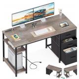 $110 AODK 51 Inch Computer Desk with Drawers & USB