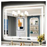 $330 50x40 LED Bathroom Mirror, Backlit & Front Li