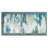 $99 Textured Wall Art Painting - Abstract Blue Tea