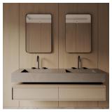 $150 ELEMENTO 24' x 36' Black Metal Bathroom Mirro