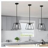 $80 2-1/4 in Fitter Matte Black Metal Lantern Pend