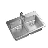 $229 All-in-One Stainless Steel 33 in. 2-Hole 50/5