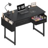 $80 DLisiting Small Desk with Drawers for Bedroom,