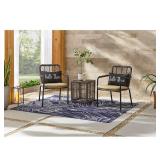 $157 Creston Gray 3-Piece Wicker Square Outdoor Pa