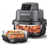 $119 Arecovas 4-in-1 Portable Glass Air Fryer, 140