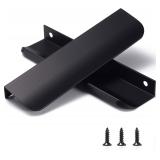 $118 Satanga Edge Black Finger Pull for cabinets K