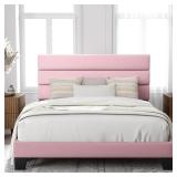 $144 Allewie Full Size Platform Bed Frame with Vel