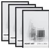 $76 HEART ART 24x36 Poster Frames Without Mat Set
