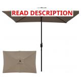 $90 ontheway 6.5x10 ft Rectangular Patio Umbrella,