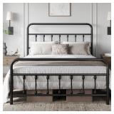$130 Yaheetech Full Bed Frame with Headboard, Vict