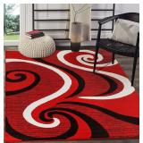 $170 GLORY RUGS Modern Area Rug 8x10 Swirls Carpet