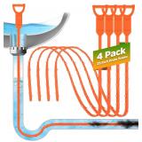 $6 Forlivese 4 Pack 25 Inch Drain Snake,Drain Clog