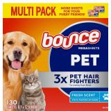 $10 Bounce Pet Hair and Lint Guard Mega Dryer Shee