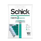 $7 Schick Exacta2 Sensitive Disposable Razor, 10 C