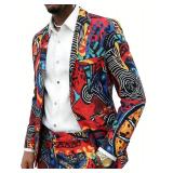 $70 L-Cloudstyle Mens 2 Piece Print Suit Floral Pa