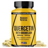 $18 Quercetin with Bromelain Supplement 1200mg, Qu
