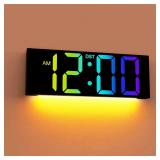 $20 JALL 12' Large Digital Wall Clock, Big LED Num